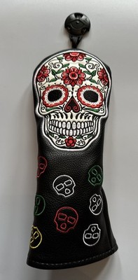 Cinco De Mayo Skull Golf Utility Hybrid Head Cover - Black - Embroidered - New