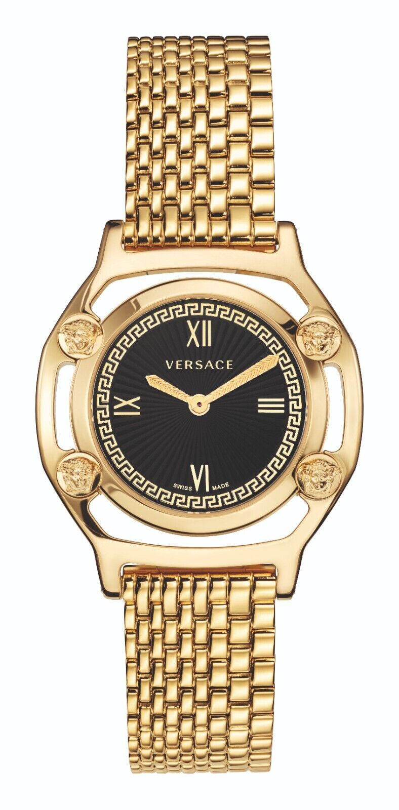 Pre-owned Versace Medusa Frame Bracelet Watch