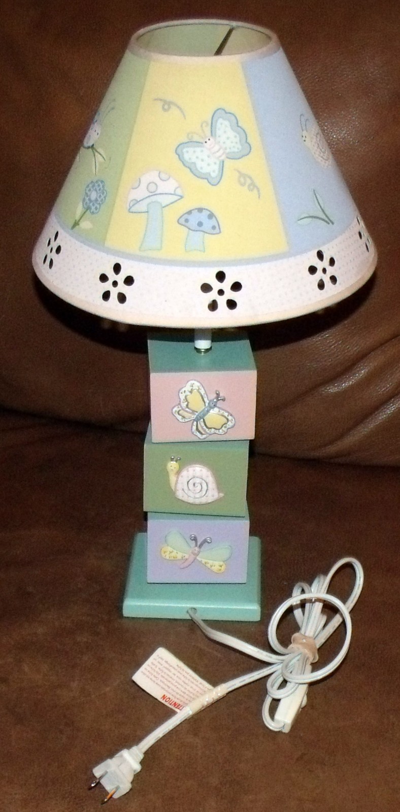 kidsline gossamer lamp with shade butterflies snail ladybug caterpillar
