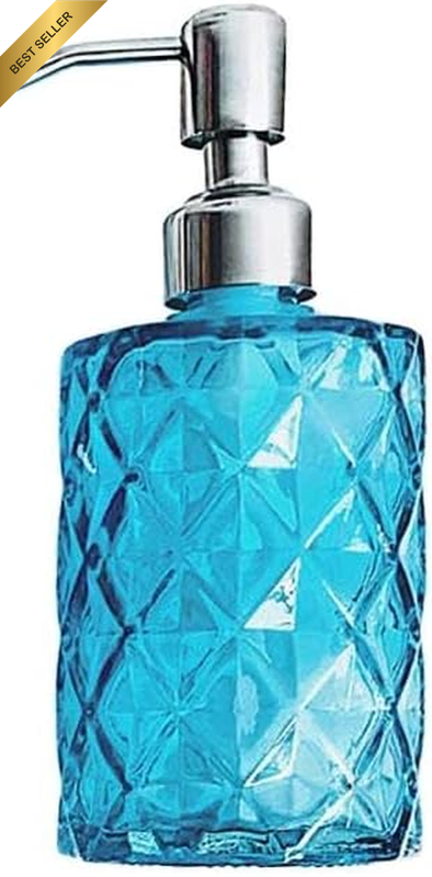 Glass Soap Dispenser Rust-Proof Stainless Pump Lotion Shampoo Kitchen