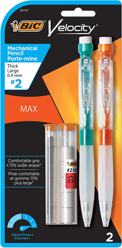 Velocity Max Mechanical Pencil, Thick Point (0.9Mm), 2-Count