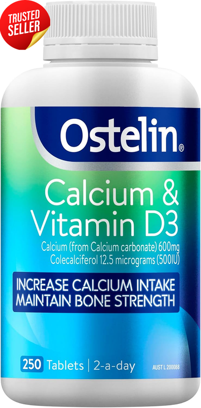 Calcium Vitamin D3 Tablets 250 Bone Health Support