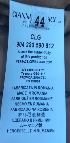 Pre-owned Versace Collection Down Puffer Coat In Navy Blue, Black, Camel