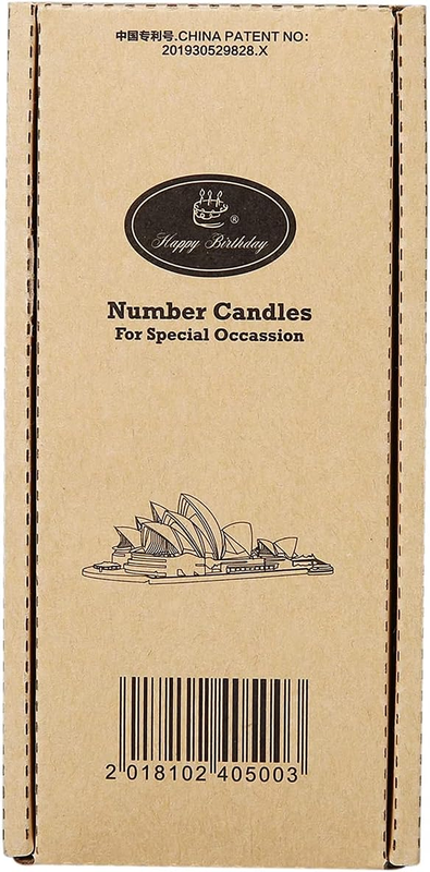 60th Birthday Candles,Gold Number 60 Cake Topper for Birthday Decorations Party