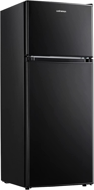 4.0 Cu.Ft Compact Refrigerator with Freezer, Large Capacity Double Door Mini Fri