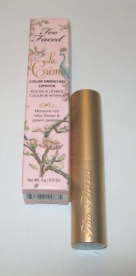 TOO FACED La Creme Color Drenched Lipstick UNICORN TEARS 0.11oz/3g Full Size NIB