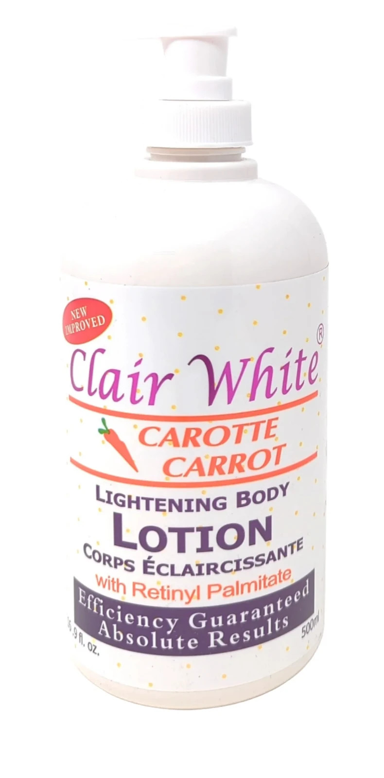 Clair White Carrot Brightening Body Lotion 16.9 oz
