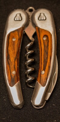 Laguiole L'eclair Vintage Stainless Steel Folding Corkscrew from the 1980's