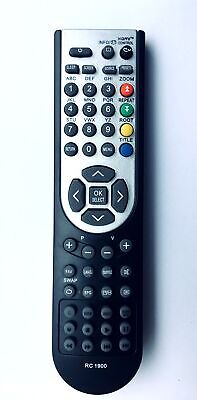 NEW TV REPLACEMENT REMOTE CONTROL RC1900 FOR NEVIR NVR 7201 32HD-N