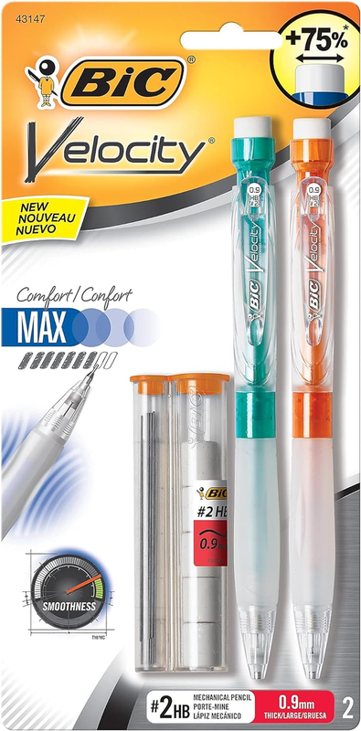 Velocity Max Mechanical Pencil, Thick Point (0.9Mm), 2-Count