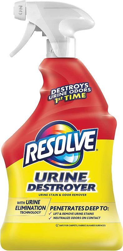 Resolve Urine Destroyer Spray Stain & Odor Remover, Transparent, No Flavor, 32 F