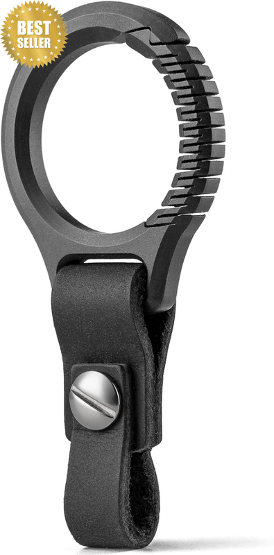 Car Key Fob Keychain Holder, Titanium Key Chains Clip for Car Keys, Leather Keyc