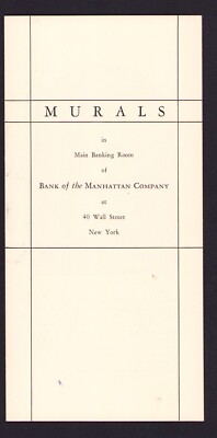Vintage Brochure Murals Ezra Winter Bank of Manhattan NYC 1950s EF1