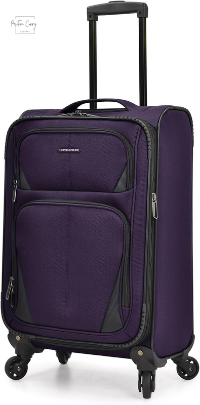 With Spinner Wheels, Purple, Carry-on 22-