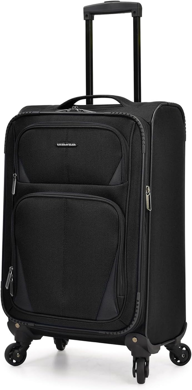 With Spinner Wheels, Black, Carry-on 22-i