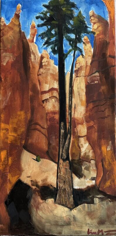 Original Painting Bryce Canyon National Park Expressionist Landscape 10x20