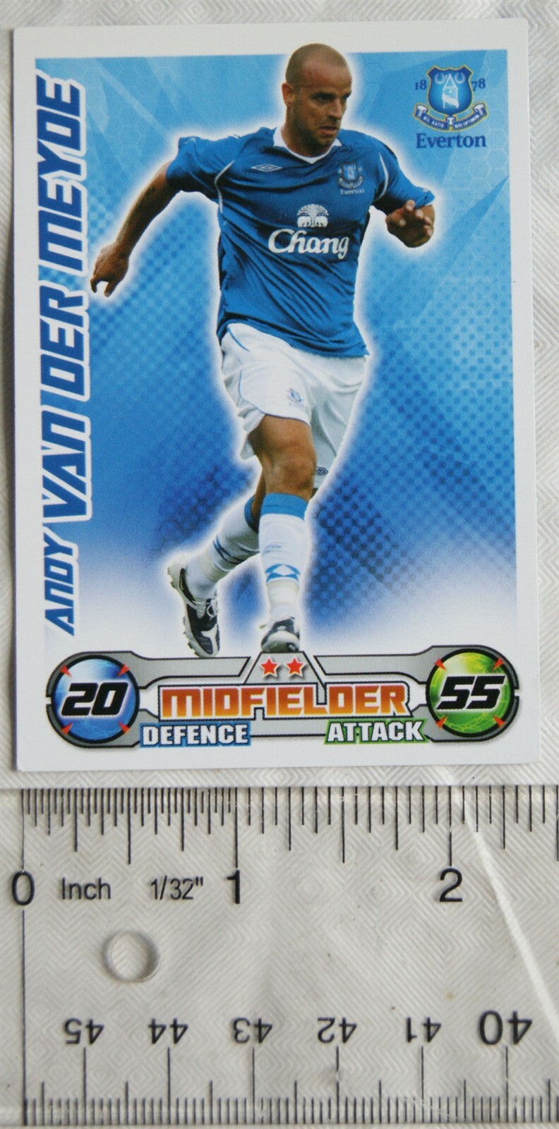 2008/09 Topps Match Attax Trading Card - Andy van der Meyde, Everton