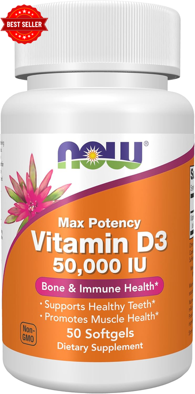 Supplements, Vitamin D-3 50,000 IU Softgels, 50 Count (Pack of 1)