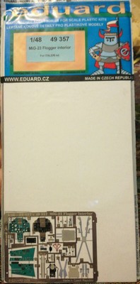 eduard 1/48 mig 23 flogger interior for italeri kit upgrade 49 357