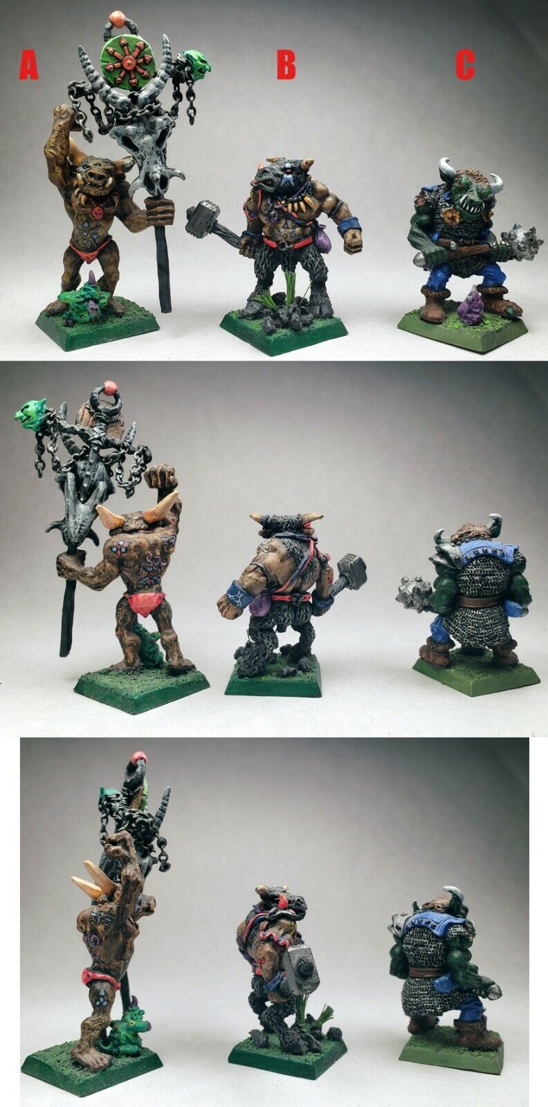 Painted Chaos MINOTAURS Warhammer WFB AoS 40K GWS Citadel Painted Chaos MINOTAURS Warhammer WFB AoS 40K GWS Citadel
