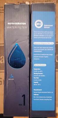 New! Lot of 2 - Ecley EC-01 Refrigerator Water Filters
