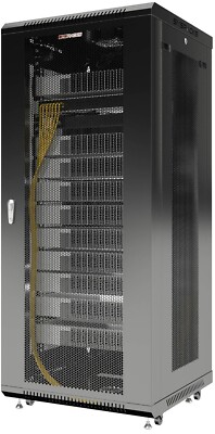 27U Server Rack IT Box Enclosure VENTED Door PDU FAN Shelves (24''w x24''d x51''h)
