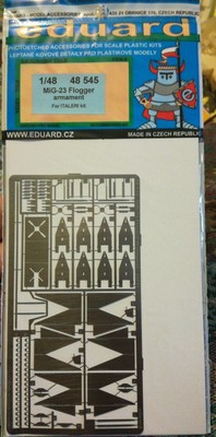 eduard 1/48 mig 23 flogger armament for italeri kit upgrade 48 545
