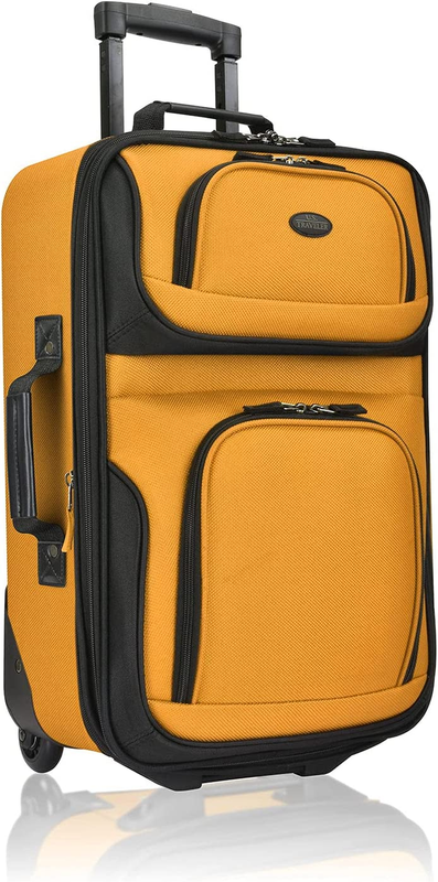 2 Piece Luggage Set Expandable 2 Wheeled Carry On Travel Luggage Suitcase Men