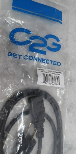 Pack of 10 C2G 10' 18 AWG Universal Power Cord for Computers