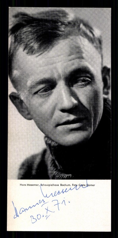 Hannes Messemer 1924-1991 Original Signiert ## Bc G 39840