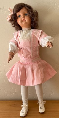 Antique Schoenhut Wooden Doll Miss Dolly Spring Jointed