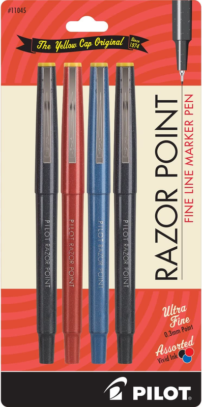 Pilot Razor Point Fine Line Marker Pens, Ultra-Fine 0.3Mm Po