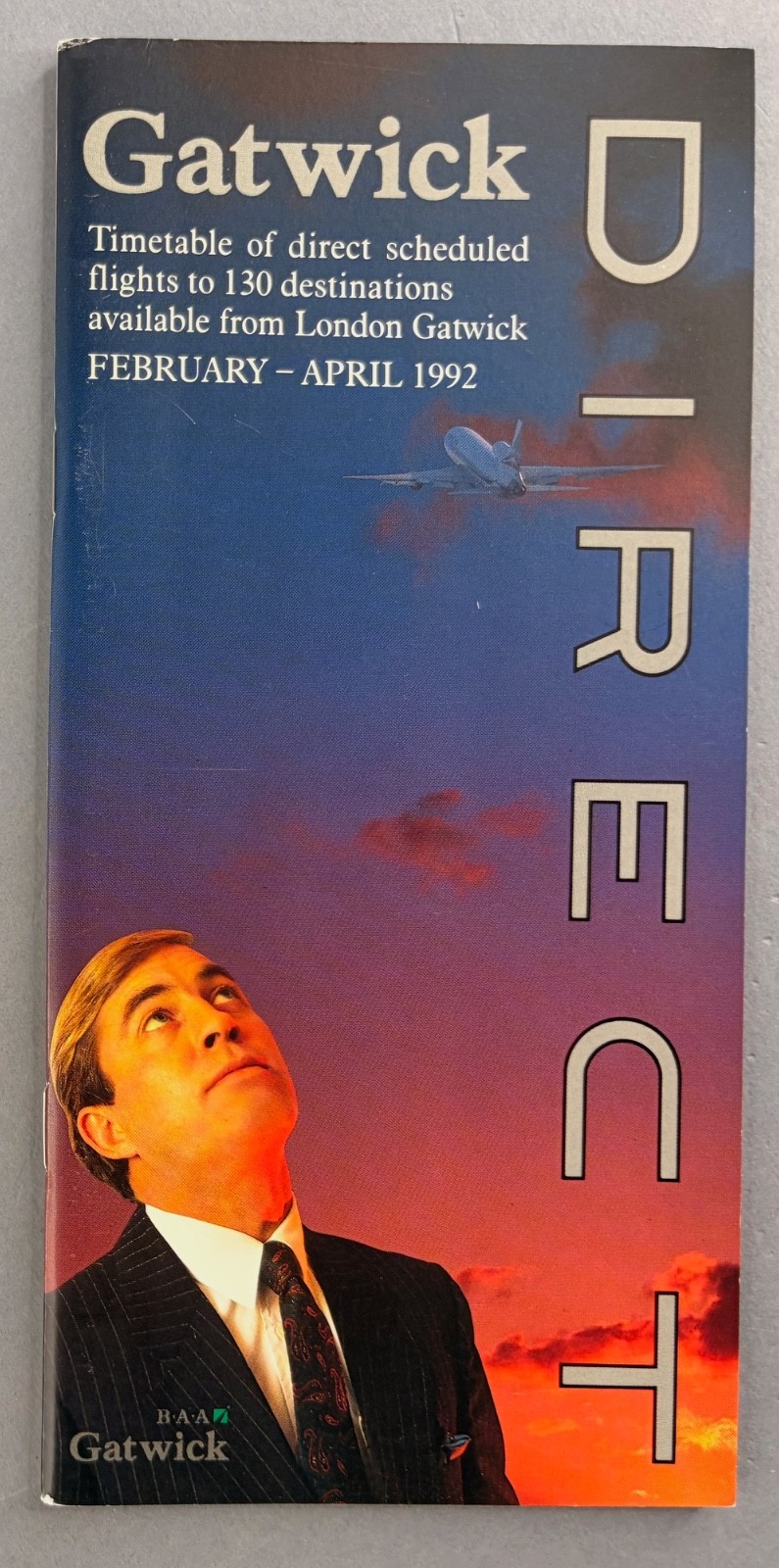 London Gatwick Airport Airline Timetable February - April 1992 LGW BAA