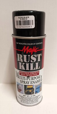 Premium Rust Kill Multi Purpose Gloss Black Spray Paint Enamel