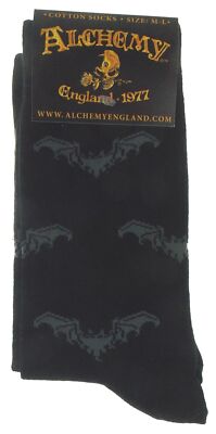 Alchemy of England Gray Bat Black Socks Gothic Crew Cosplay Party Halloween Gift