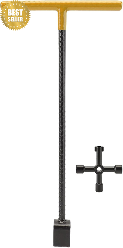 Steel Water Meter Key, Professional Workmanship 16 Inch T Handle Steel Tool with