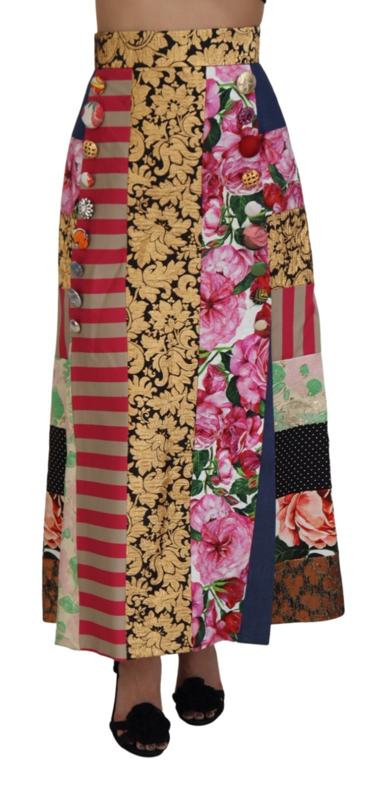 

DOLCE - GABBANA Юбка разноцветная жаккардовая в стиле пэчворк макси IT42/US8/ Рекомендуемая розничная цена 2930 долларов США, Multicolor