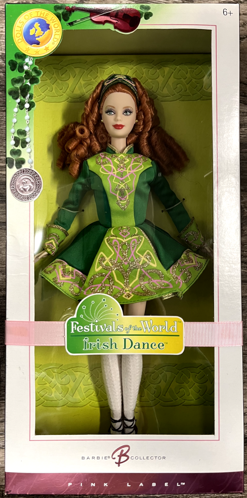 2006 Mattel Pink Label Festivals Of The World Irish Dance Barbie K7920 NIB NRFB