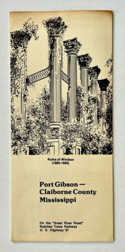 1970s Port Gibson Claiborne County Mississippi Vintage Travel Brochure Tourist 