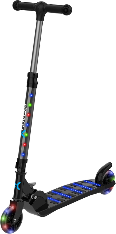 Nano Kick Scooter for Kids (5+ Year Old) | Features Lean-To-Turn Axle, Solid PU Tires & Slim-Design, 110 LB Max Weight, Safe for Kids, Black