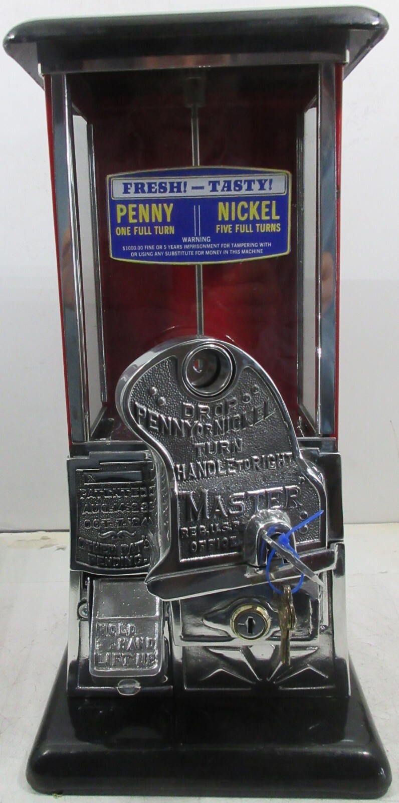 Masters Penny/Nickel Operated Peanut/Candy Machine circa Masters Penny/Nickel Operated Peanut/Candy Machine circa