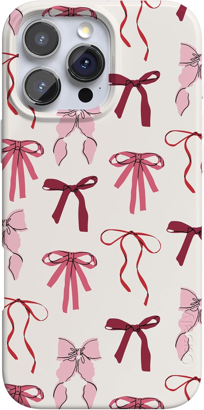 Casely Iphone 16 Pro Max Case | Lover Girlie | Pink Bows | Compatible with Magsa