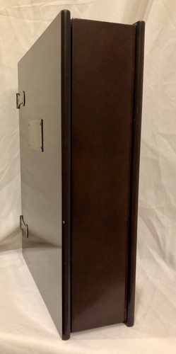 Large Wooden Faux Book Keepsake Box with Gold Plate for Engraving