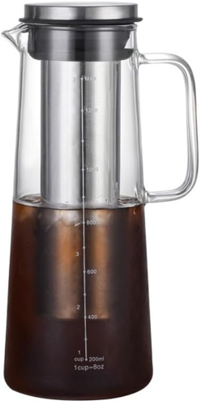 1400ML Cold Brew Coffee Maker, Cold Pot, Household Cold Water Kettle, Glass Jug