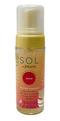 jergens sol sunless tanning deep water mousse 5oz ea scuffed exterior