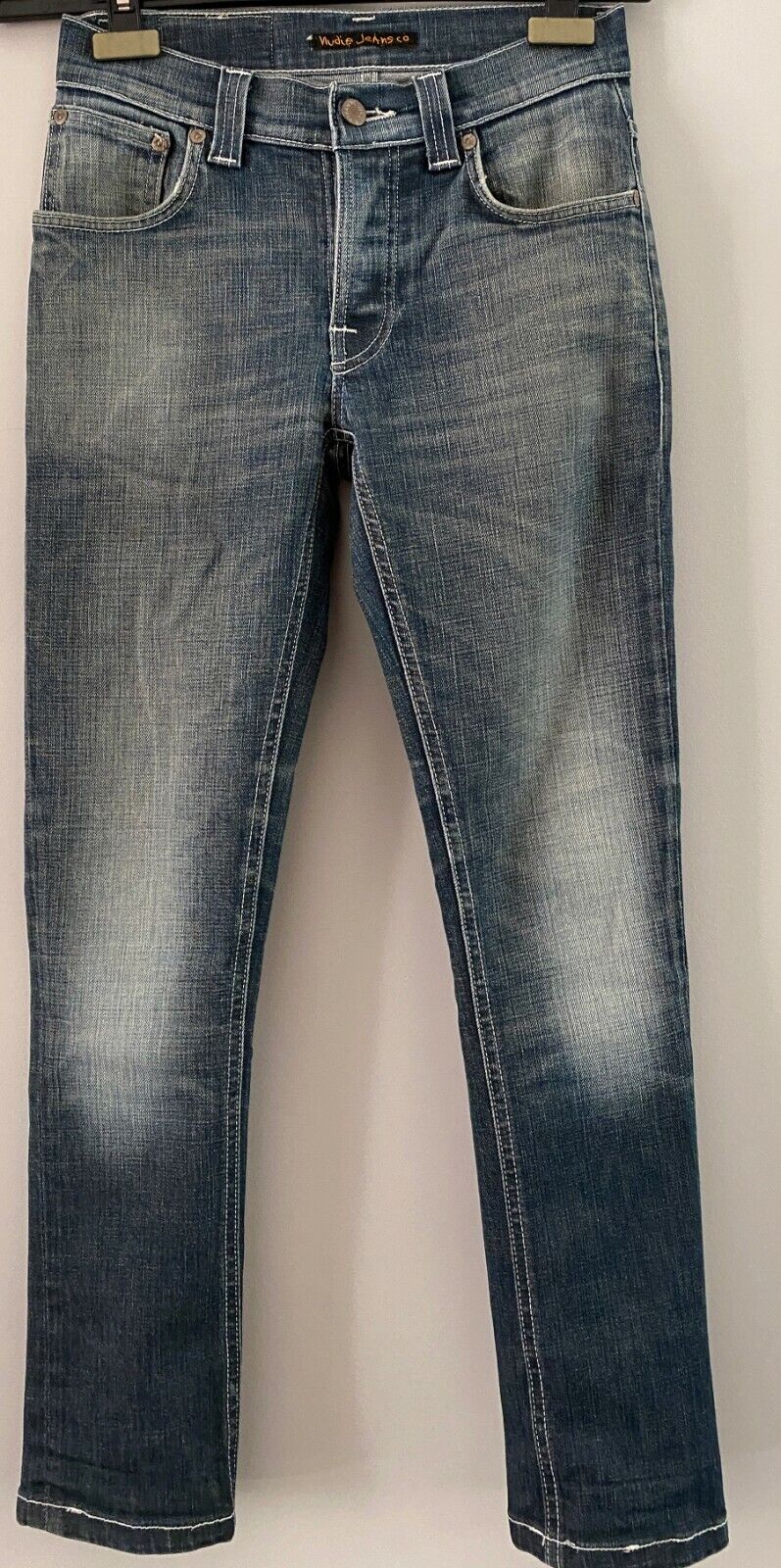 NUDIE #NJ1697 Grim Tim Old Scraped Indigo Men Jeans Size 28 NUDIE #NJ1697 Grim Tim Old Scraped Indigo Men Jeans Size 28