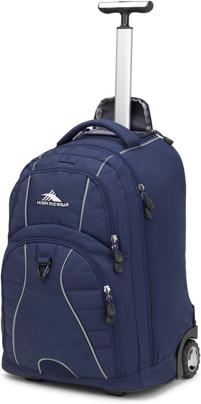 High Sierra Freewheel Wheeled Laptop Backpack, True Navy, 20.5 X 13.5 X 8-Inch