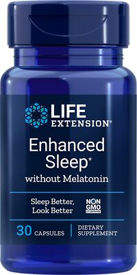 Life Extension Улучшенный естественный сон без мелатонина 30 капсул