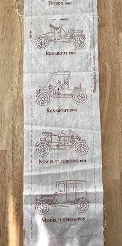 Avon Creative Needlecraft Vintage Crewel Embroidery Kit Vintage Cars Hanging