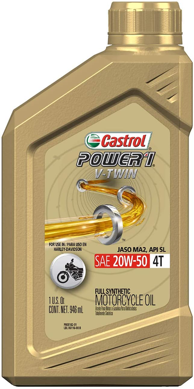 Castrol 06113 Power RS 5W-40 4-Stroke Motorcycle Oil - 1 Quart, (Pack of 6)